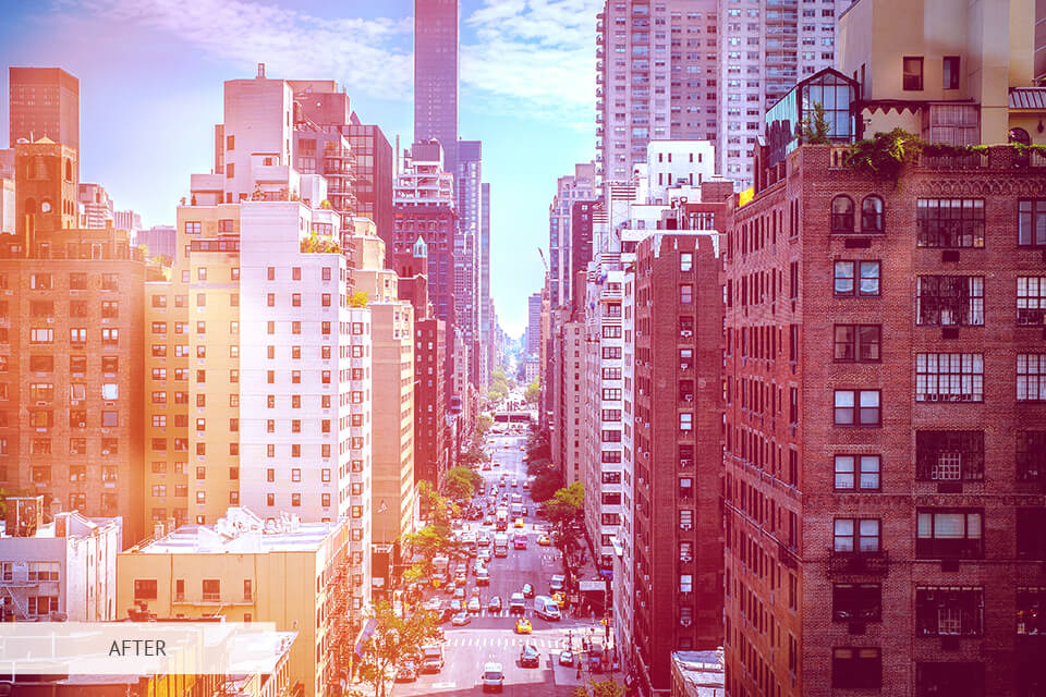 best pink cityscape overlay for pictures in nyc