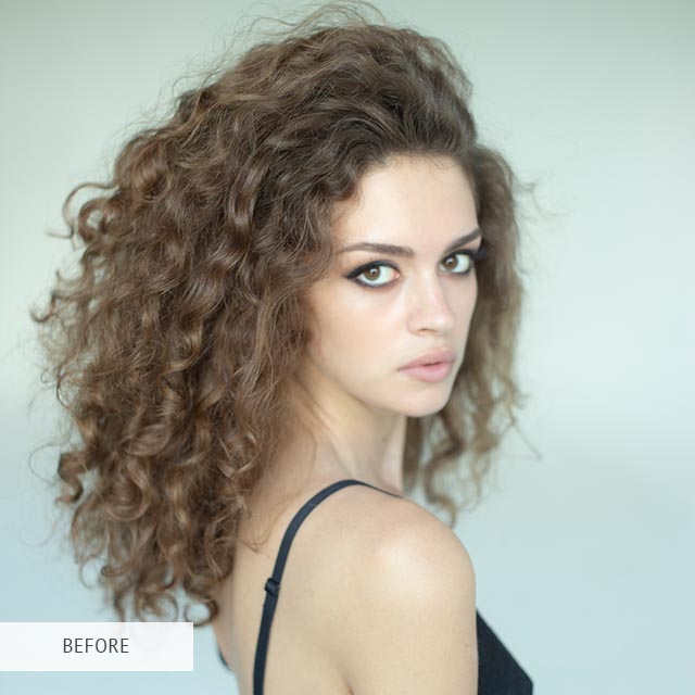 portrait retouching sharpening before