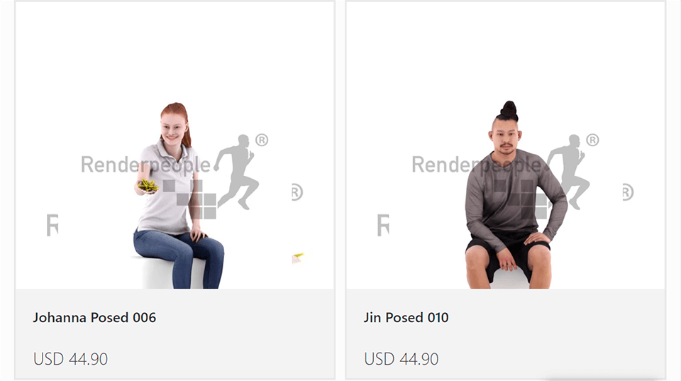 renderpeople free 3d models website