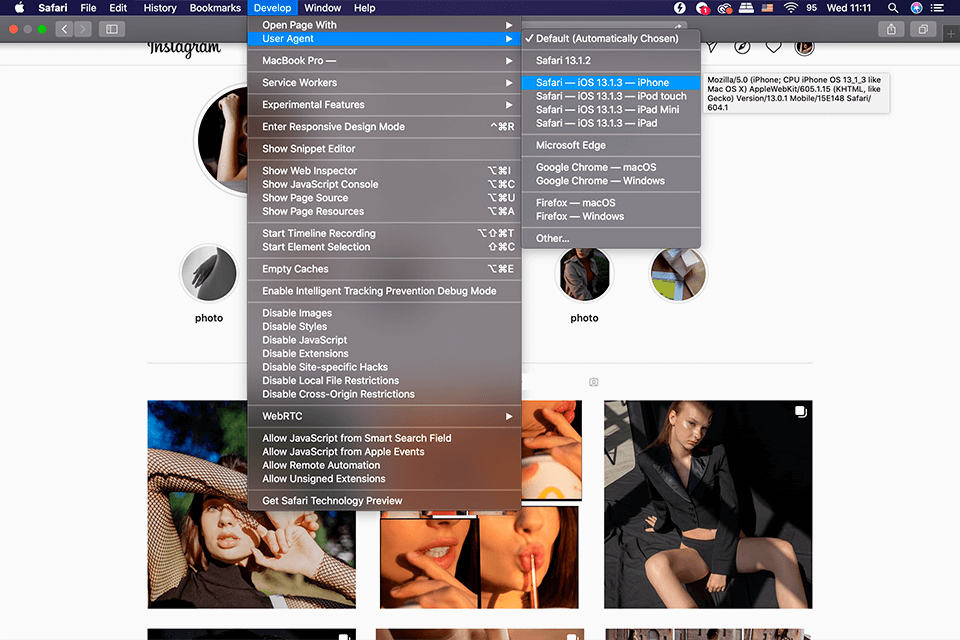 how do you upload an image for user in preferences mac