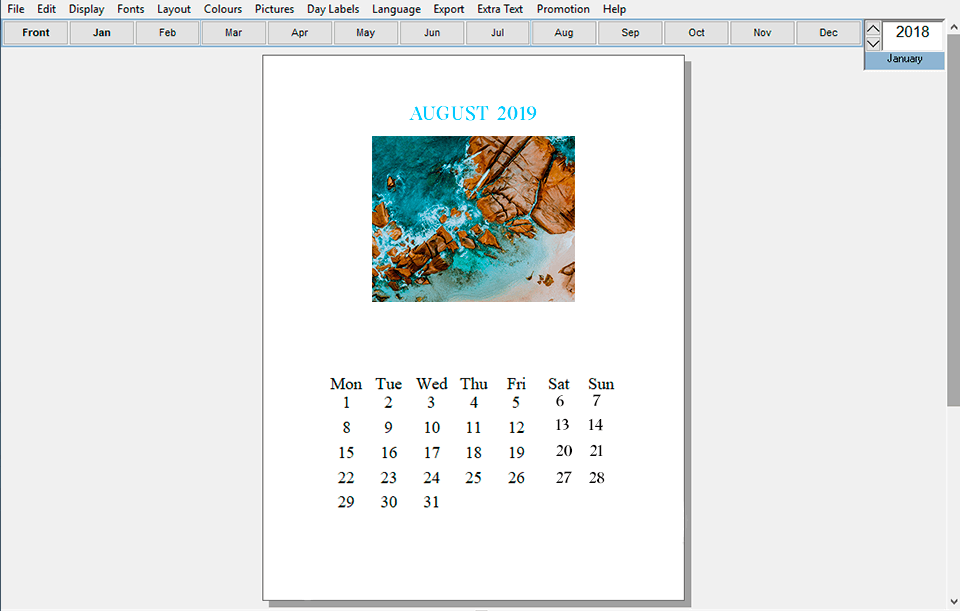 simply calendars best calendar making software interface