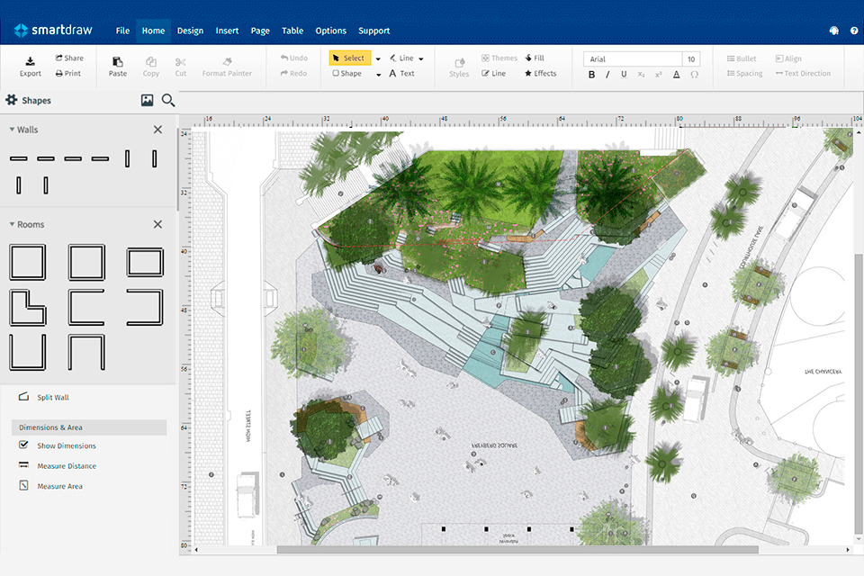 smartdraw interface free architectural design software