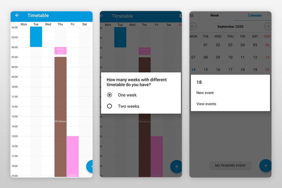 student calendar student planner app interface