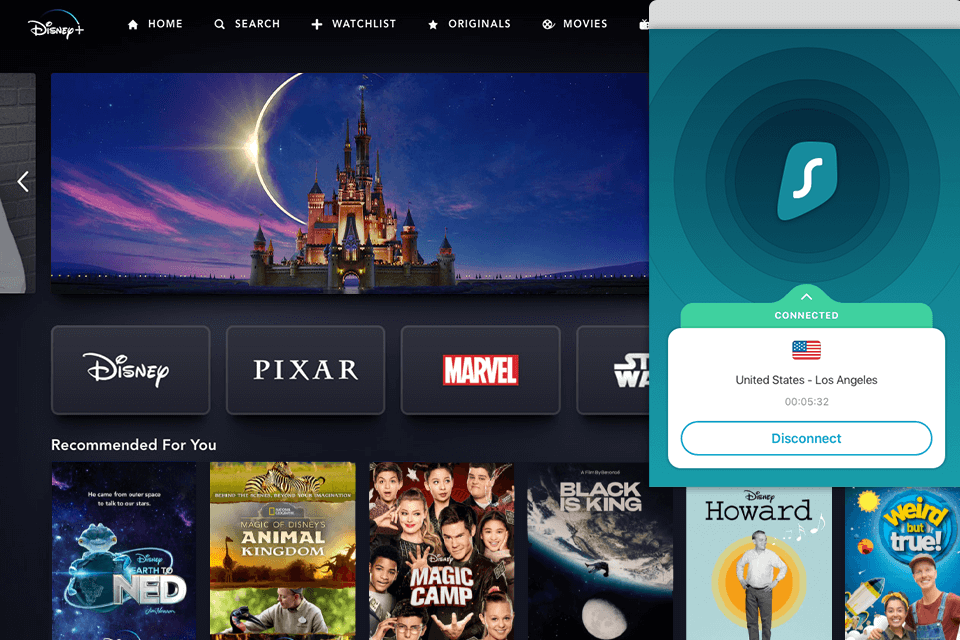 using a vpn with disney plus