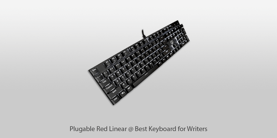 writing keyboard plugable red linear