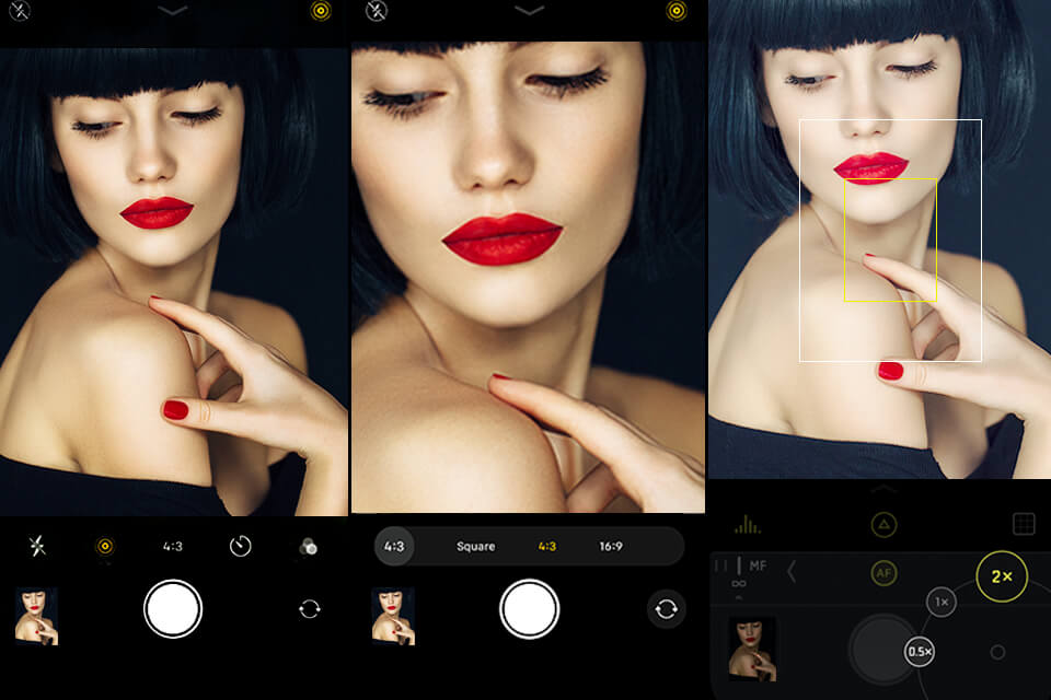сamera+ 2 selfie app screen