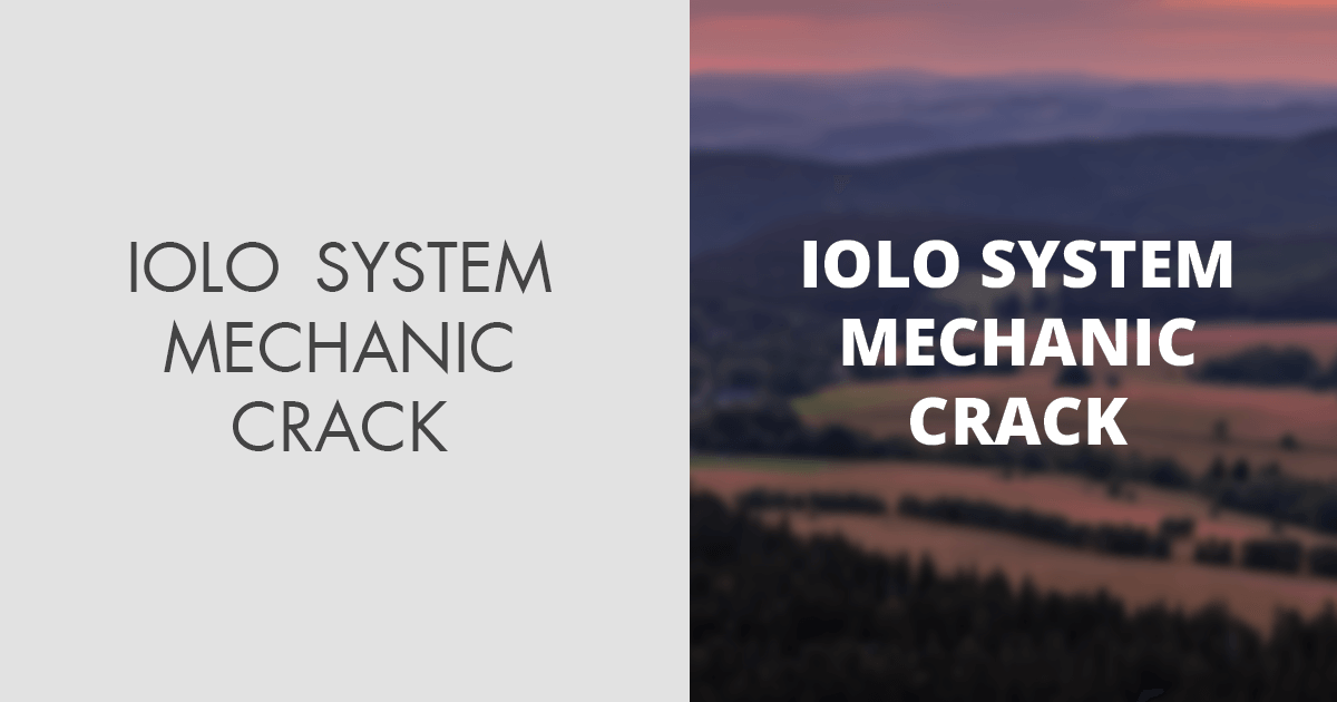 iolo system mechanic 15.5 crack