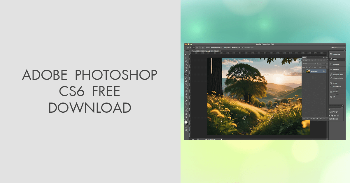 Adobe Photoshop CS6 Free Download (100% Safe)