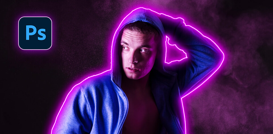 Neon Effect in Photoshop Free Bonus Tools