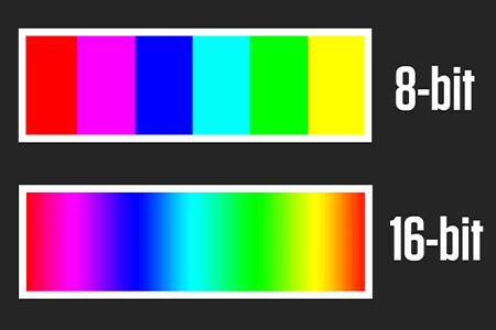 8 Bit vs 16 Bit Depth