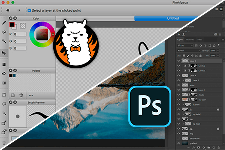Firealpaca vs Photoshop