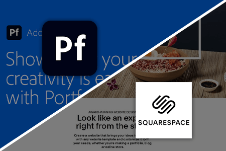 مقارنة بين Adobe Portfolio و Squarespace لانشاء قوالب و مواقع ويب