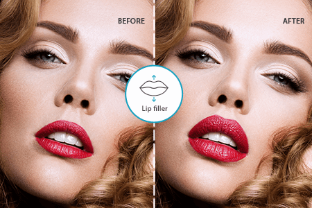 Εφαρμογή Lip Filler για να κάνετε τα χείλη μεγαλύτερα με 1 κλικ