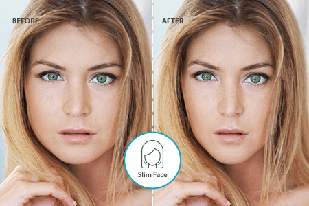 Adelgaza tu rostro en fotos en línea con la aplicación Skinny Face