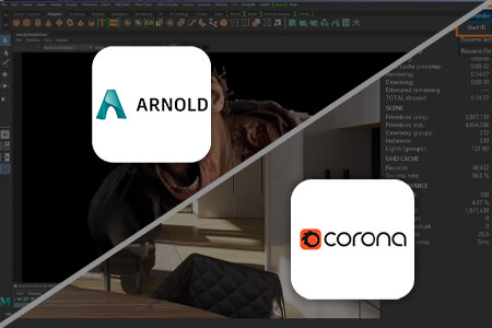 مقارنة بين برنامج Arnold مقابل Corona Render لانشاء صور واقعية