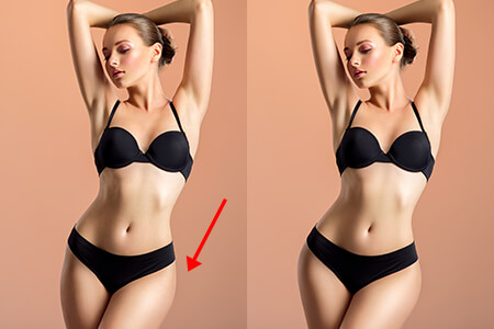 Ampliar partes del cuerpo en 1 clic