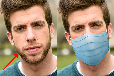 Aggiungi la maschera protettiva in 1 clic