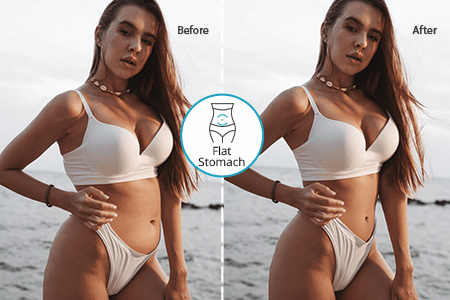 Vähennä vatsan rasvaa valokuvassa verkossa [ILMAINEN 1. valokuva]