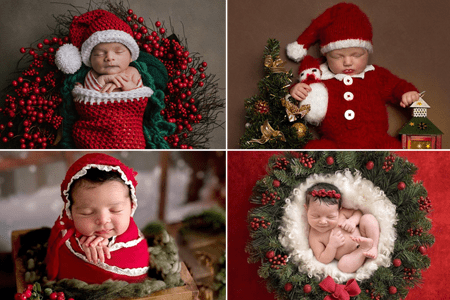 Cute Christmas Baby Photoshoot for Inspiration