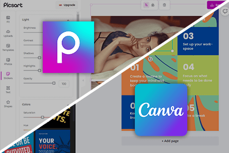 مقارنة بين برنامج Picsart مقابل Canva لـ تعديل و تحرير الصور