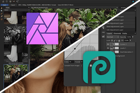مقارنة بين برنامج Affinity Photo و Photopea لتعديل وتحرير الصور