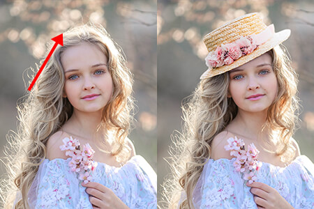 Aggiungi un copricapo in 1 clic