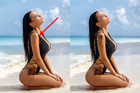 Agregar tatuaje a la imagen en 1 clic