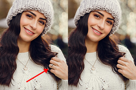 Sakrijte prsten na fotografijama u 1 klik