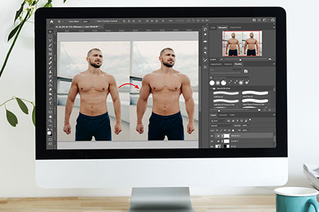 تعلم طريقة وكيفية تكبير عضلاتك لكي تبدو أكبر في برنامح Photoshop