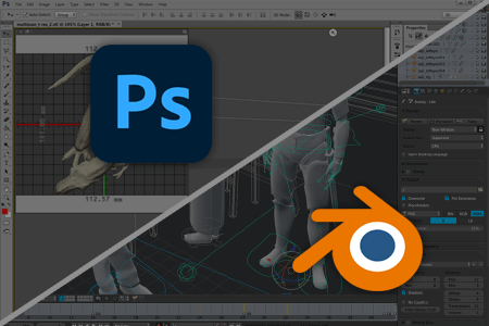 مقارنة بين برنامج Photoshop مقابل Blender للرسم و تعديل الصور