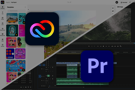مقارنة بين Adobe CC Express مقابل Premiere Pro الميزات و الخصائص