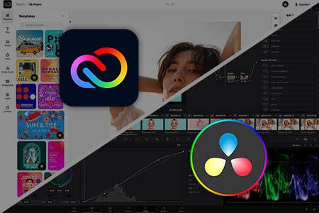 مقارنة بين برنامج Adobe CC Express مقابل DaVinci Resolve للتحرير