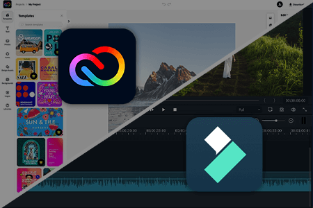 مقارنة بين برنامج Adobe CC Express مقابل Filmora لتحرير الفيديو