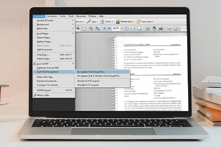 كيفية التعرف الضوئي على حروف PDF في برنامج Adobe Acrobat Pro DC 