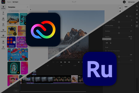 مقارنة بين برنامج Adobe CC Express مقابل Adobe Premiere Rush