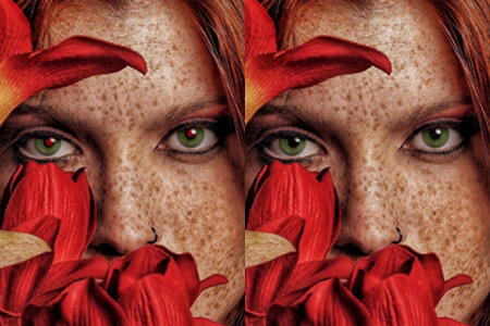 إزالة العين الحمراء من الصور اون لاين