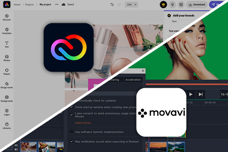 Adobe CC Express vs Movavi Video Editor Plus: Side-By-Side Comparison