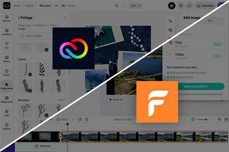مقارنة بين برنامج Adobe Express مقابل FlexClip: الميزات والمزايا