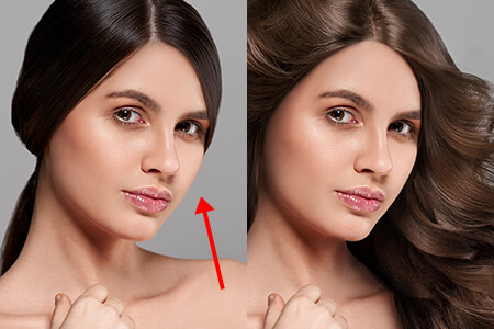 עורך מחליף שיער לנשים עבור iOS ואנדרואיד