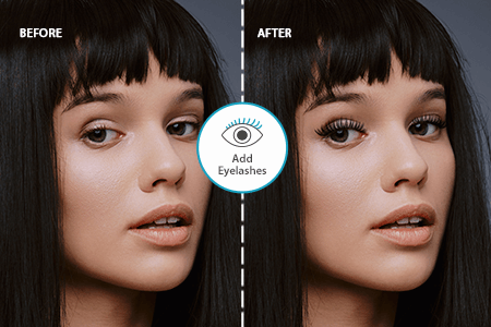 Dodajte trepavice fotografiji online [BESPLATNO]