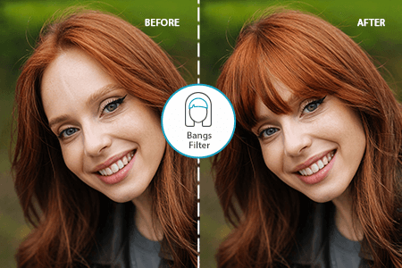 Add Bangs to Photo Virtually Online