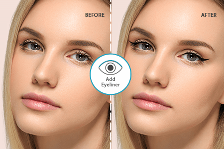 Lisää Eyeliner Photo Online App -sovellukseen