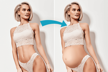 Raskauskuvaeditori iOS:lle ja Androidille