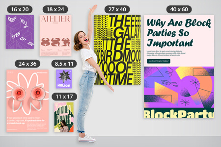 Typical Poster Dimensions by Usage