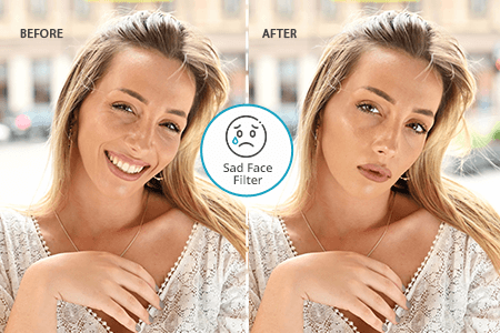 Sad Face Filter App Online [First Photo FREE]