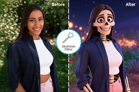 Add Skeleton Filter on Photo Online [FREE]