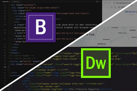 Bootstrap vs Dreamweaver