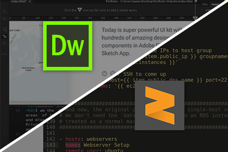 Dreamweaver vs Sublime