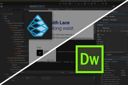 Pinegrow vs Dreamweaver