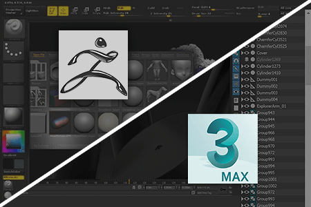 ZBrush vs 3Ds Max 